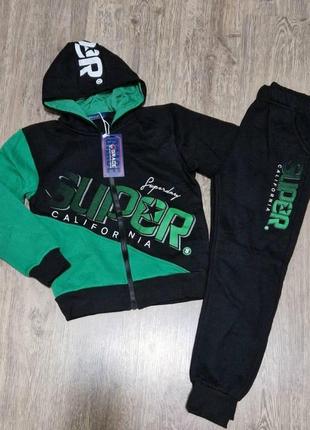 Спортивний костюм утеплений для хлопчиків grace 134 ріст