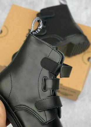 Жіночі зимові черевики dr. martens coralia venice mono black6 фото