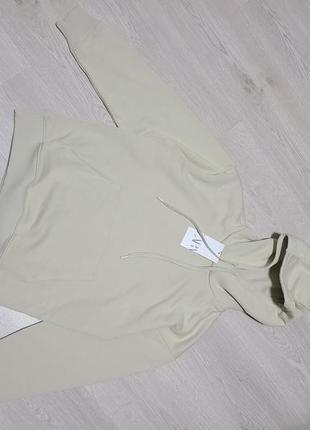 Худы свитшот на флисе хаки бежевая s m zara 0761/4303 фото