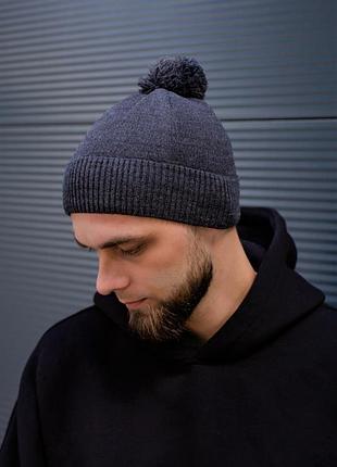 Утеплена шапка without pop gray