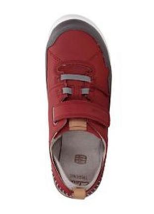 Шкіряні кросівки clarks tri scotty jnr red7 фото