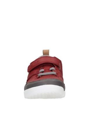 Шкіряні кросівки clarks tri scotty jnr red3 фото