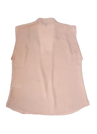 Персиковая блузка warehouse с кружевной вставкой, l/xl5 фото