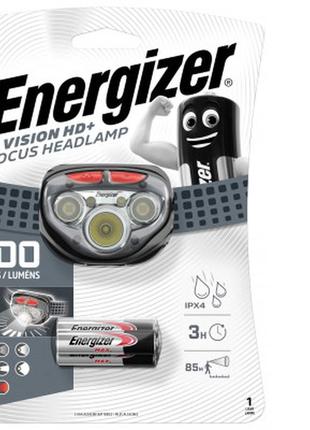 Налобний ліхтар energizer vision hd+focus headlight hdd323 (400 lumens, ipx4, 5 режимів)