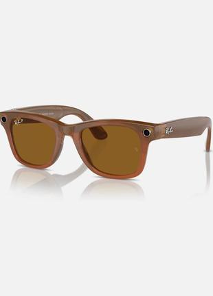 Смарт очки ray-ban meta wayfarer brown1 фото