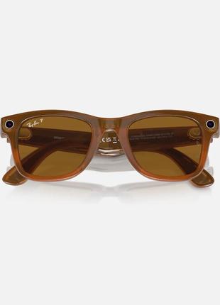 Смарт очки ray-ban meta wayfarer brown6 фото