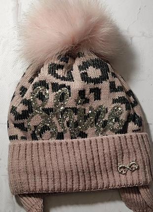 Теплая шапка для девочек