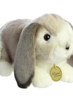 М'яка іграшка aurora голландський висловухий кролик сірий 23 см (201090b)