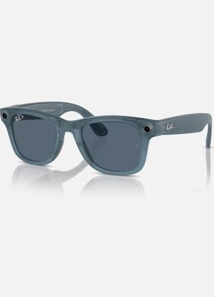 Смарт окуляри ray-ban meta wayfarer dusty blue1 фото