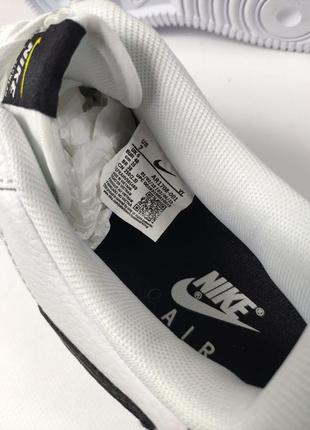 Nike air force 1’07lv8 ultra white (бело-черные)6 фото