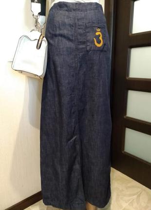 Стильная оригинальная юбка карандаш макси из качественного джинса5 фото