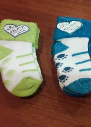 Махровые теплые носки р. 0 пинетки для малышей