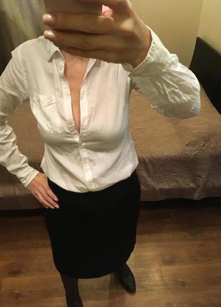 Легкая белая блузка из батиста от new look