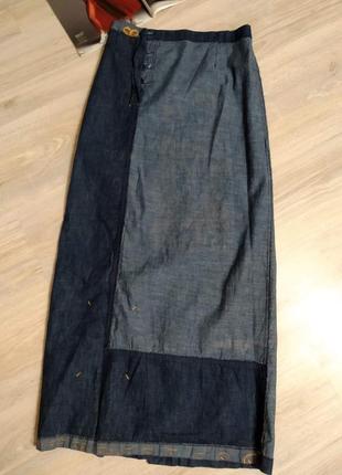 Стильная оригинальная юбка карандаш макси из качественного джинса10 фото