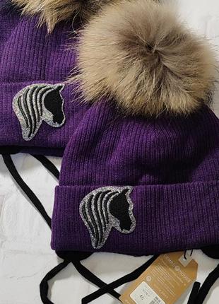 Тепла шапка для дівчаток 💎
