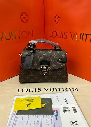 Женская сумка мини черная, сумка женская шоппер, сумка под стили ✨ louise vuitton эхо виттон4 фото