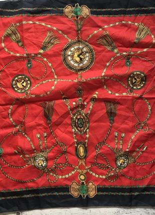 Хустка великий палантин з візерунком годинник