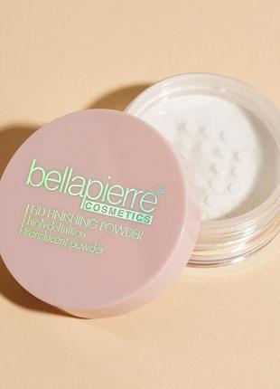 Bellapierre cosmetics hd безбарвна фіксуюча розсипчаста пудра, 6,5 гр