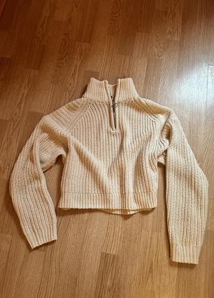 Светр h&m замок із кільцем укорочений