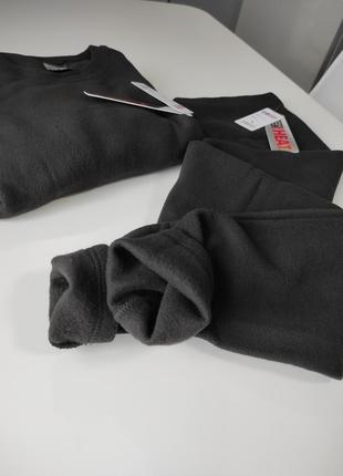 Зима сезон 32degrees термо белье мужская флис лосины кофта реглан черная мужская размер l4 фото