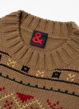Dolce &amp; gabbana vintage wool sweater brown мужской свитер3 фото
