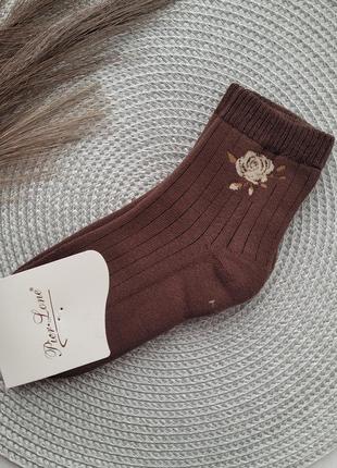 Теплые женские носки махровые, короткие1 фото
