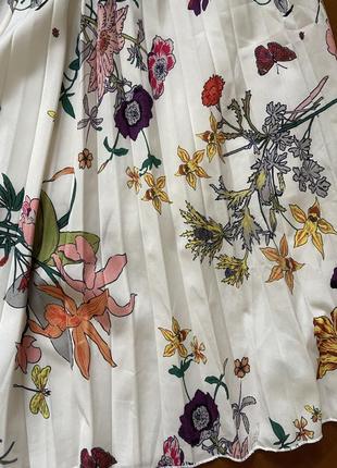 Спідниця юбка міді плісіровка в квіти4 фото