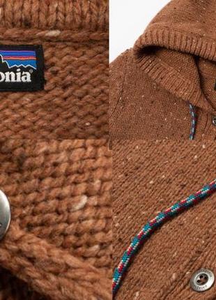 Patagonia ranchito brown hoodie wool sweater женский свитер10 фото