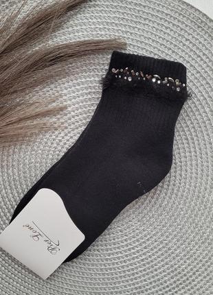 Теплые махровые женские носки, короткие1 фото