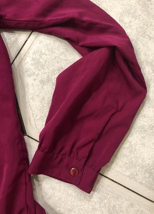 Брендовая красивая шелковая блуза цвета марсала ⭐️4 фото