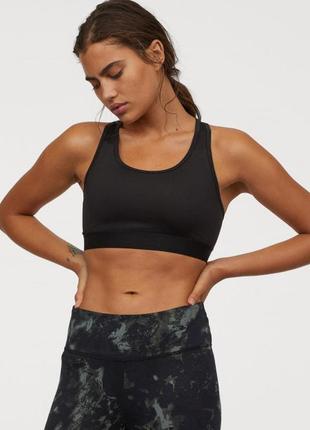 Топ спортивный в зал на танцы на тренировку с сеткой с резинкой h&m