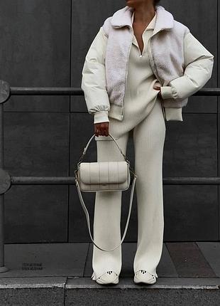 Зимова вкорочена куртка з еко хутра