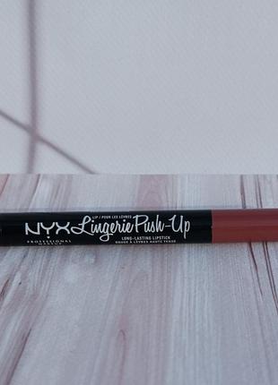 Помада-олівець для губ nyx professional makeup lip lingerie push-up, відтінок embellishment.1 фото