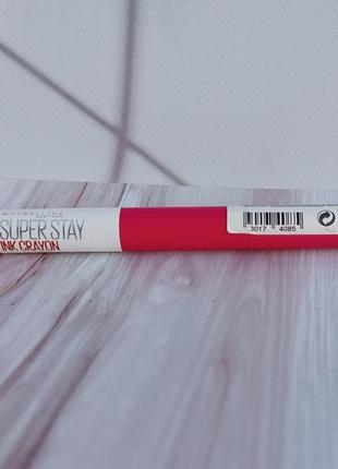 Помада для губ maybelline new york super stay ink crayon, 80 румянец2 фото