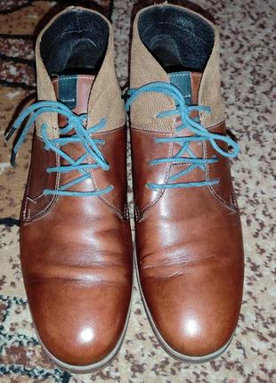 Туфли коричневые с синим2 фото