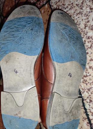 Туфли коричневые с синим6 фото