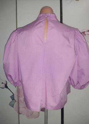 Укороченная блузка сиреневого цвета3 фото
