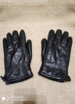 Шкіряні зимові чоловічі рукавиці