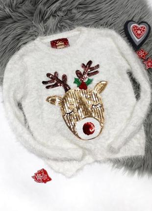 Кофта - травка, светр новорічний primark 9-10 років