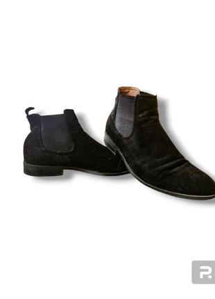 Ботинки челси h&m, замша, черные, 43 размер