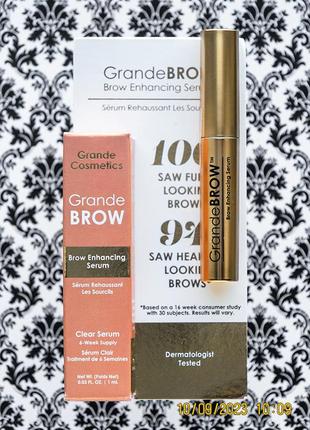 Сыворотка для роста бровей grande cosmetics brow enhancing serum 1 мл1 фото