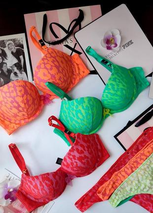 Victoria's secret xs s 34 36 75b 34b комплект білизни push up