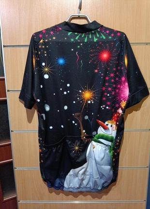 Велофутболка новогодняя,новая р.4 хл