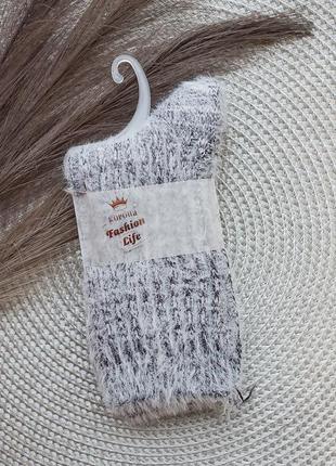 Женские теплые носки из шерсти альпаки8 фото