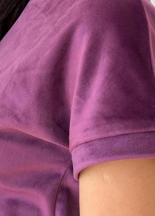 Велюровая пижама шаль, слива8 фото
