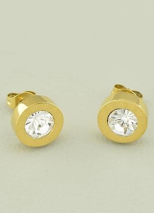 Серьги'xuping' фианит (позолота 18к (лимонная) 118441