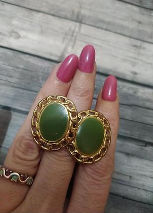 Клипсы винтаж металл эмали