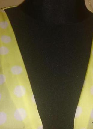 Яскрава жовта сукня горохи chilia р384 фото