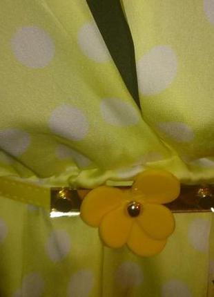 Яскрава жовта сукня горохи chilia р382 фото