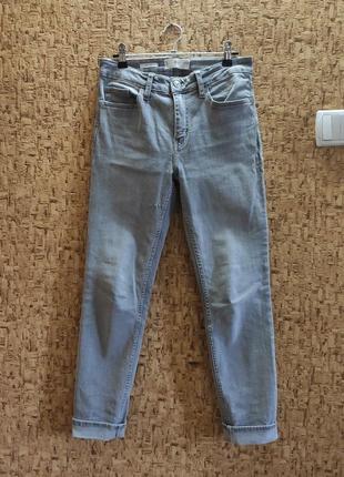 Сірі джинси скінні mango denim eur 36